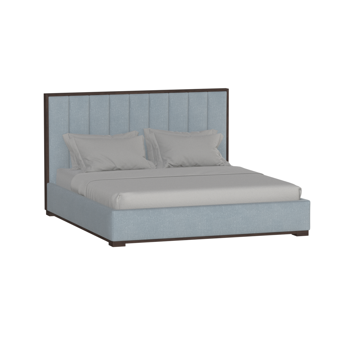 Ava Bed with Framed Vertical Headboard Panels