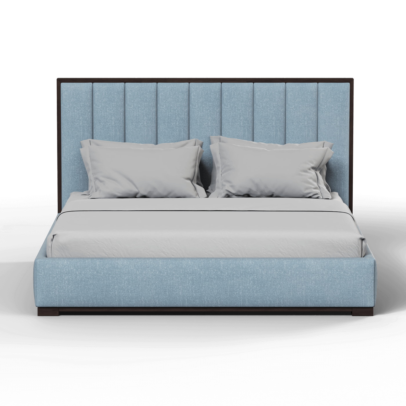 Ava Bed with Framed Vertical Headboard Panels
