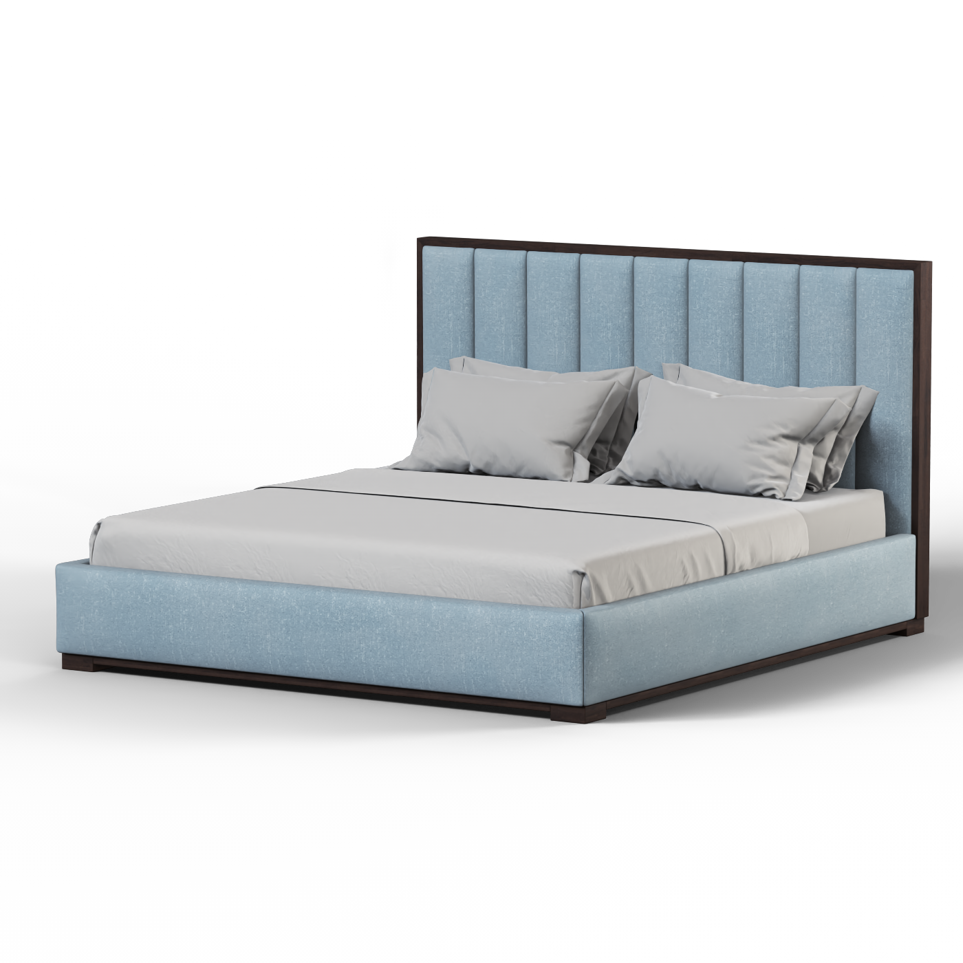 Ava Bed with Framed Vertical Headboard Panels