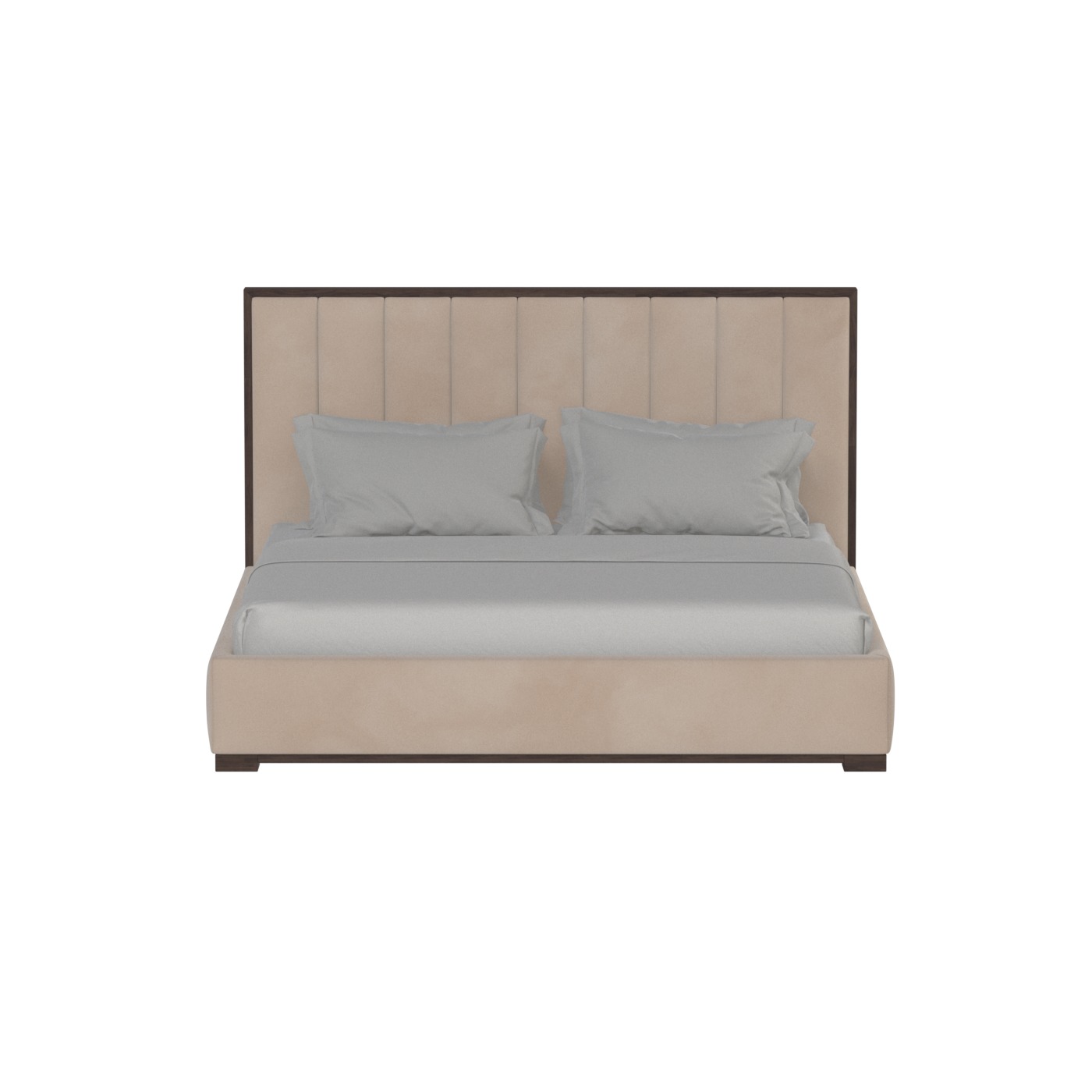 Ava Bed with Framed Vertical Headboard Panels