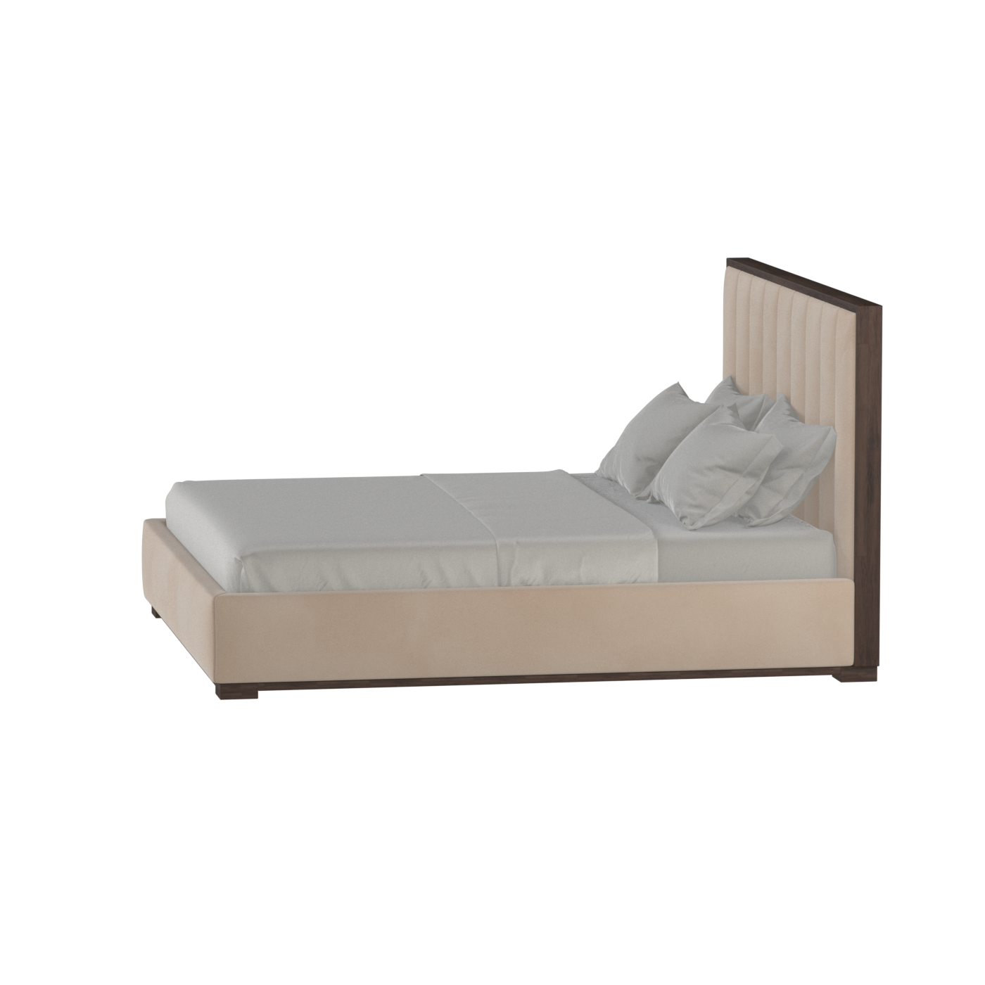 Ava Bed with Framed Vertical Headboard Panels