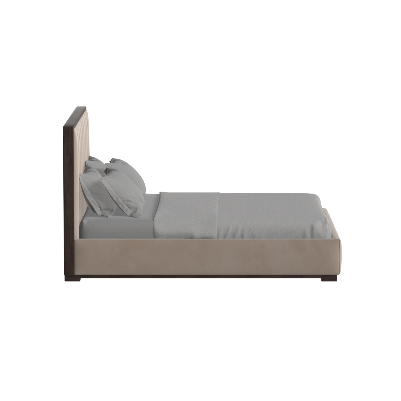 Ava Bed with Framed Vertical Headboard Panels