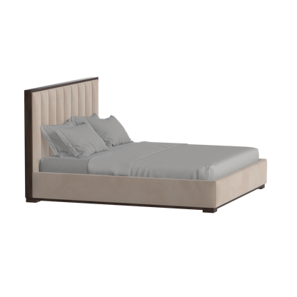 Ava Bed with Framed Vertical Headboard Panels