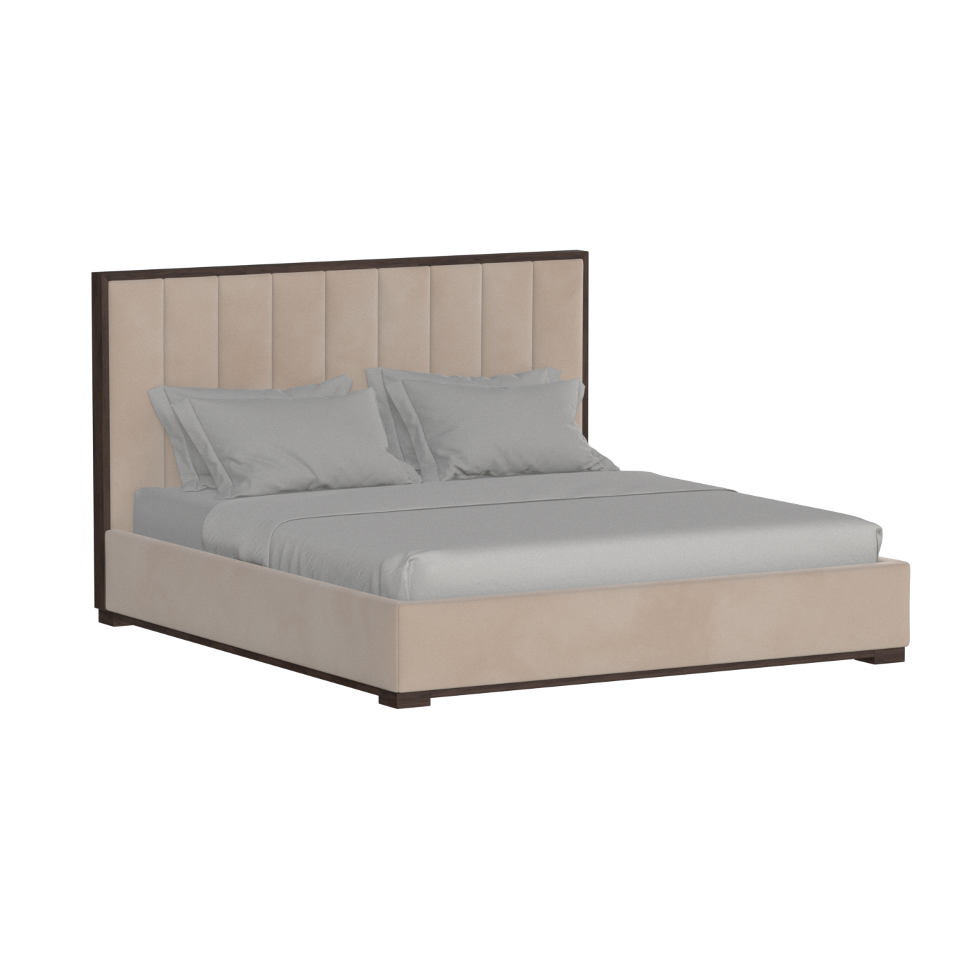 Ava Bed with Framed Vertical Headboard Panels
