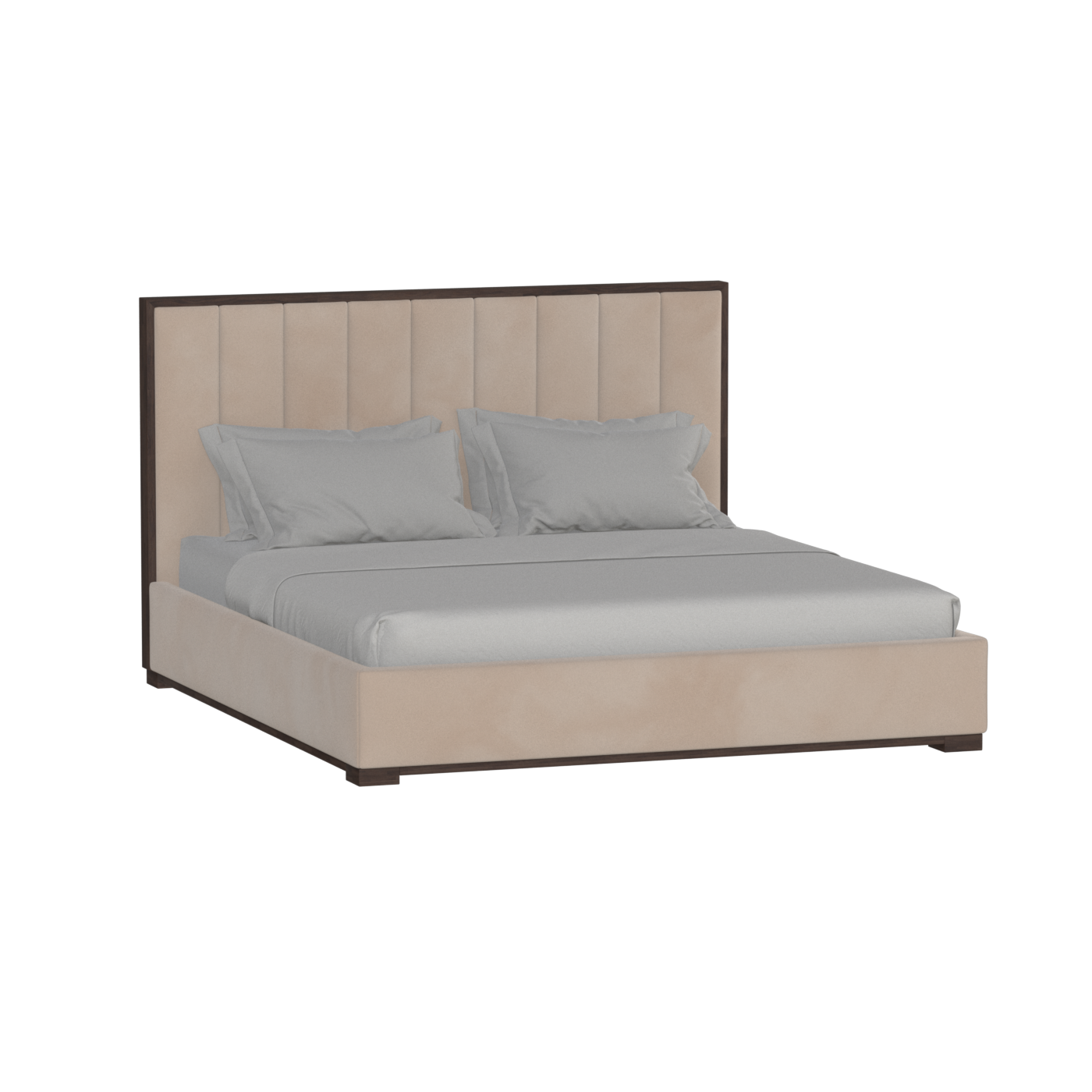 Ava Bed with Framed Vertical Headboard Panels