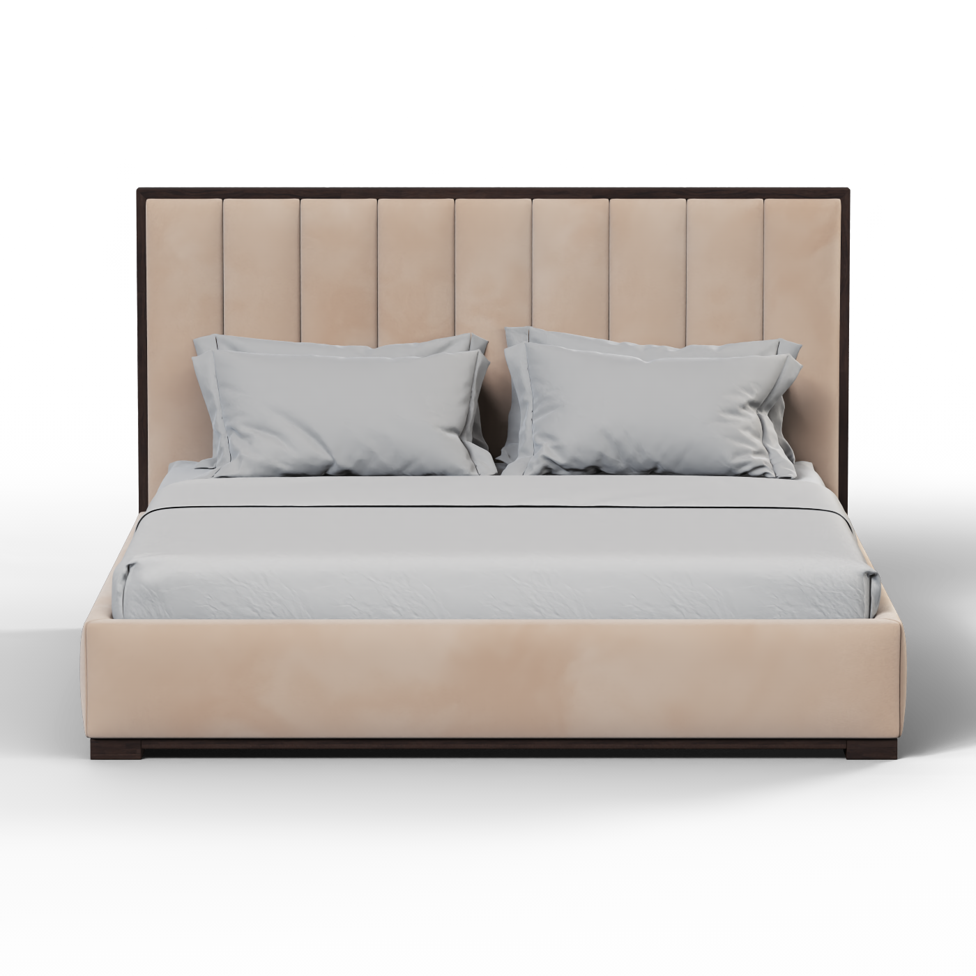 Ava Bed with Framed Vertical Headboard Panels