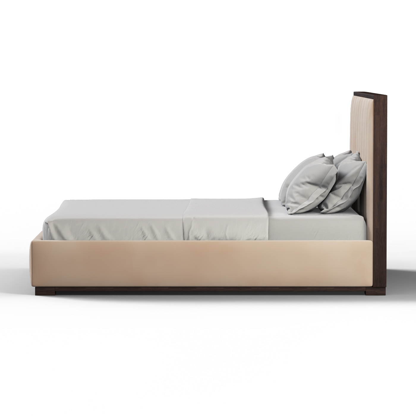 Ava Bed with Framed Vertical Headboard Panels