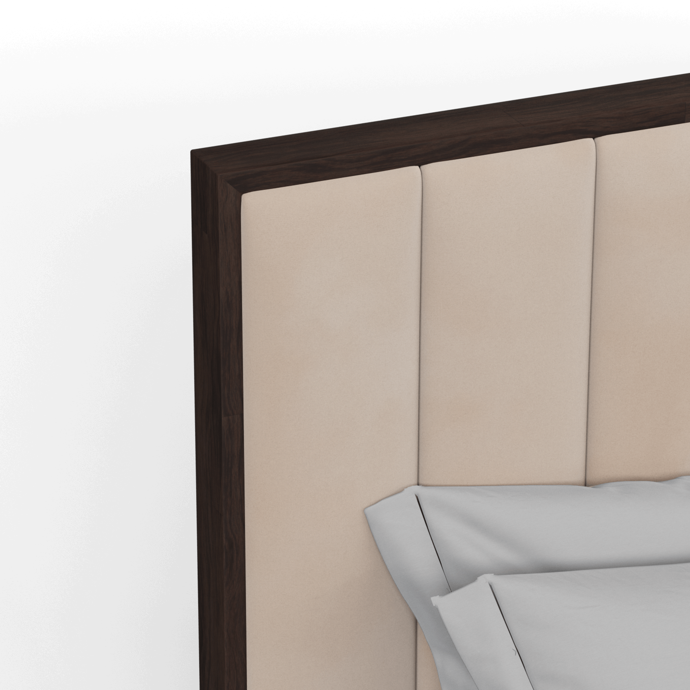 Ava Bed with Framed Vertical Headboard Panels