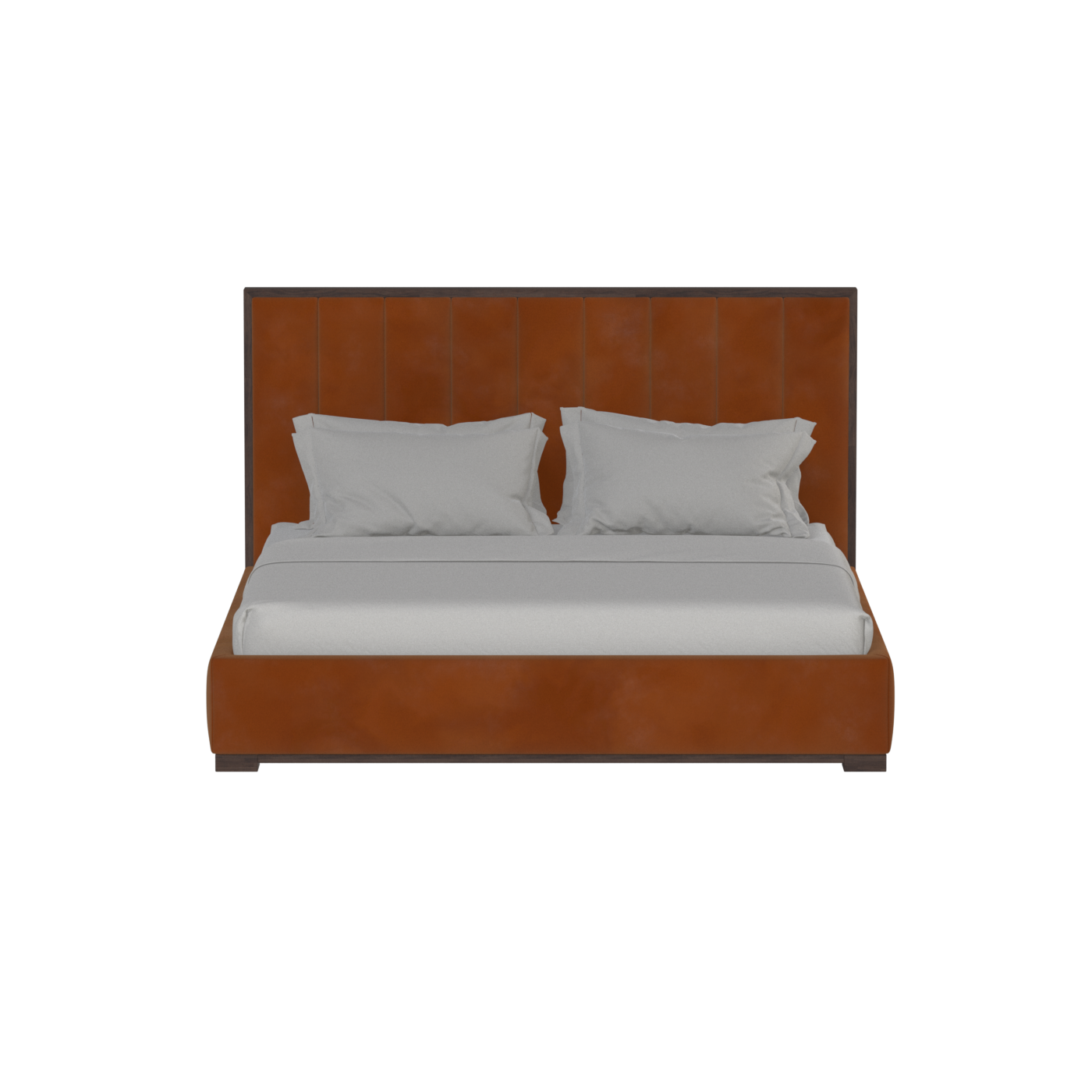 Ava Bed with Framed Vertical Headboard Panels