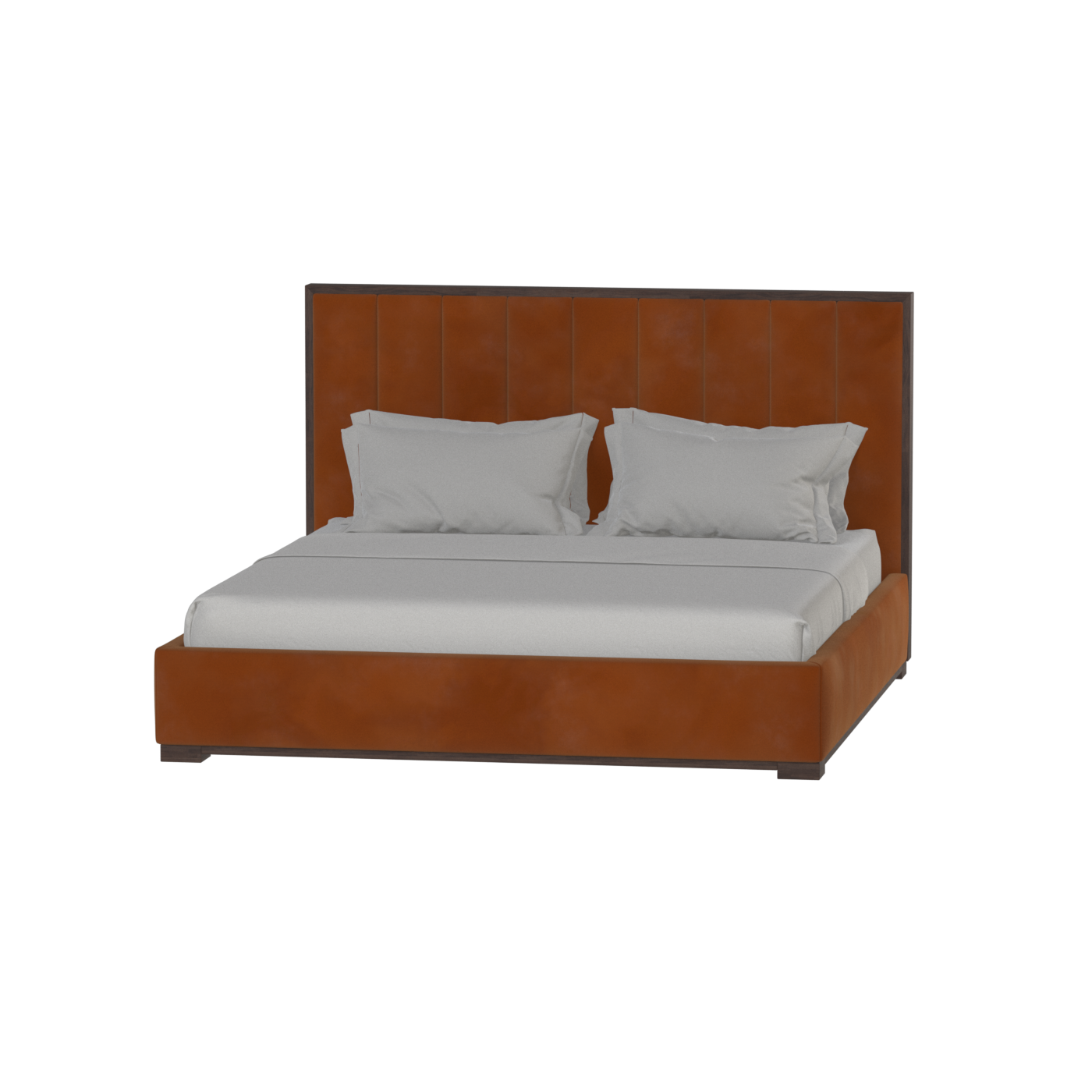 Ava Bed with Framed Vertical Headboard Panels