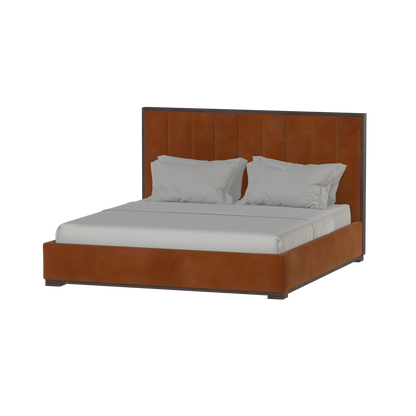 Ava Bed with Framed Vertical Headboard Panels