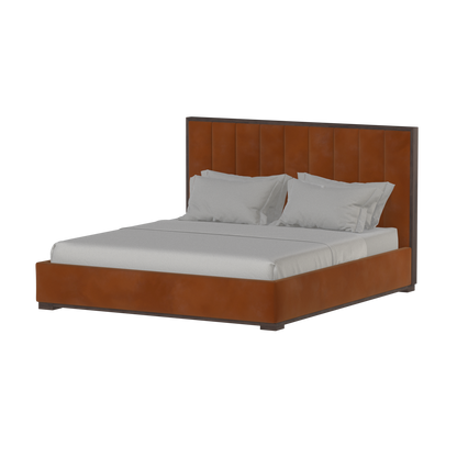 Ava Bed with Framed Vertical Headboard Panels