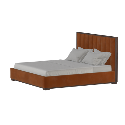 Ava Bed with Framed Vertical Headboard Panels