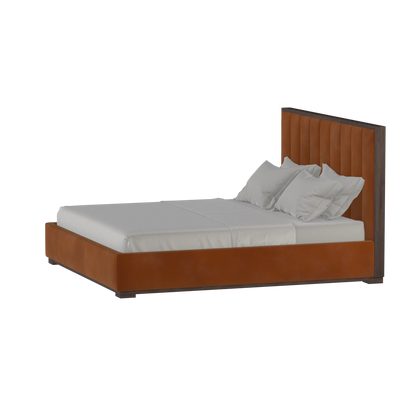 Ava Bed with Framed Vertical Headboard Panels
