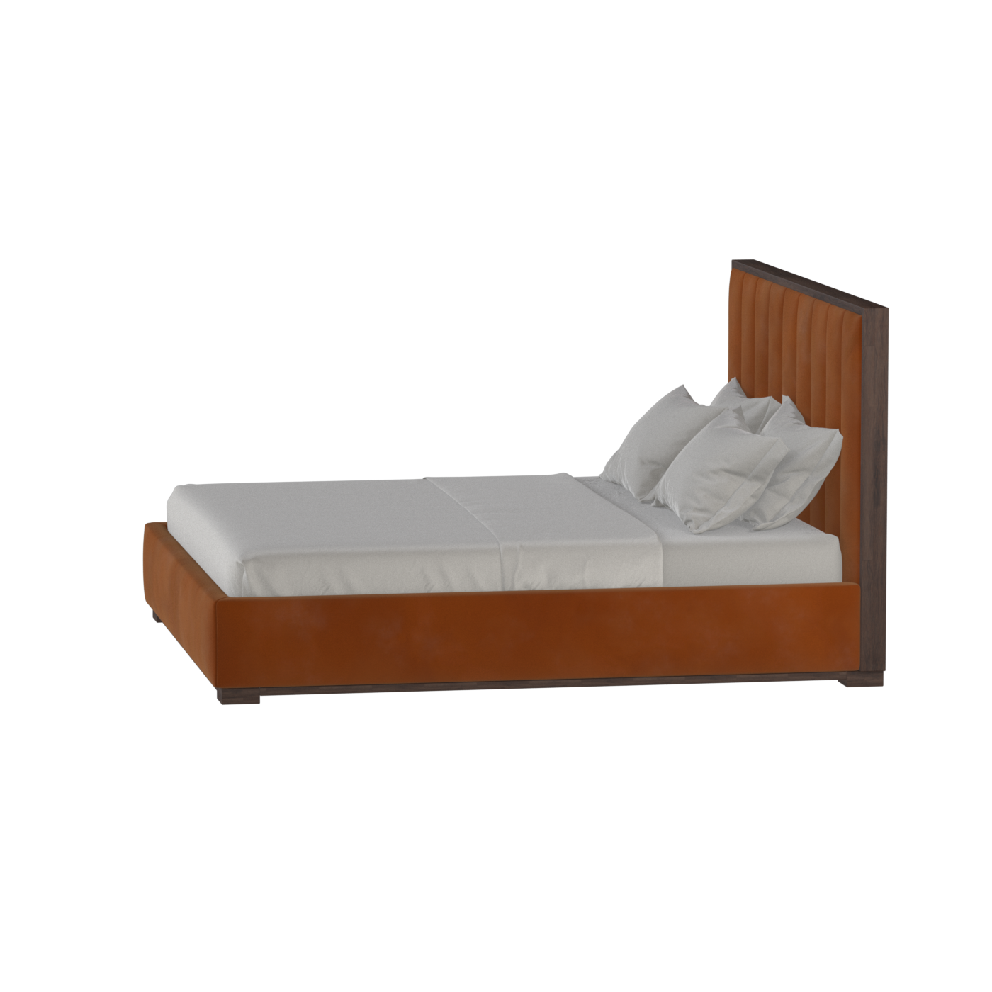 Ava Bed with Framed Vertical Headboard Panels