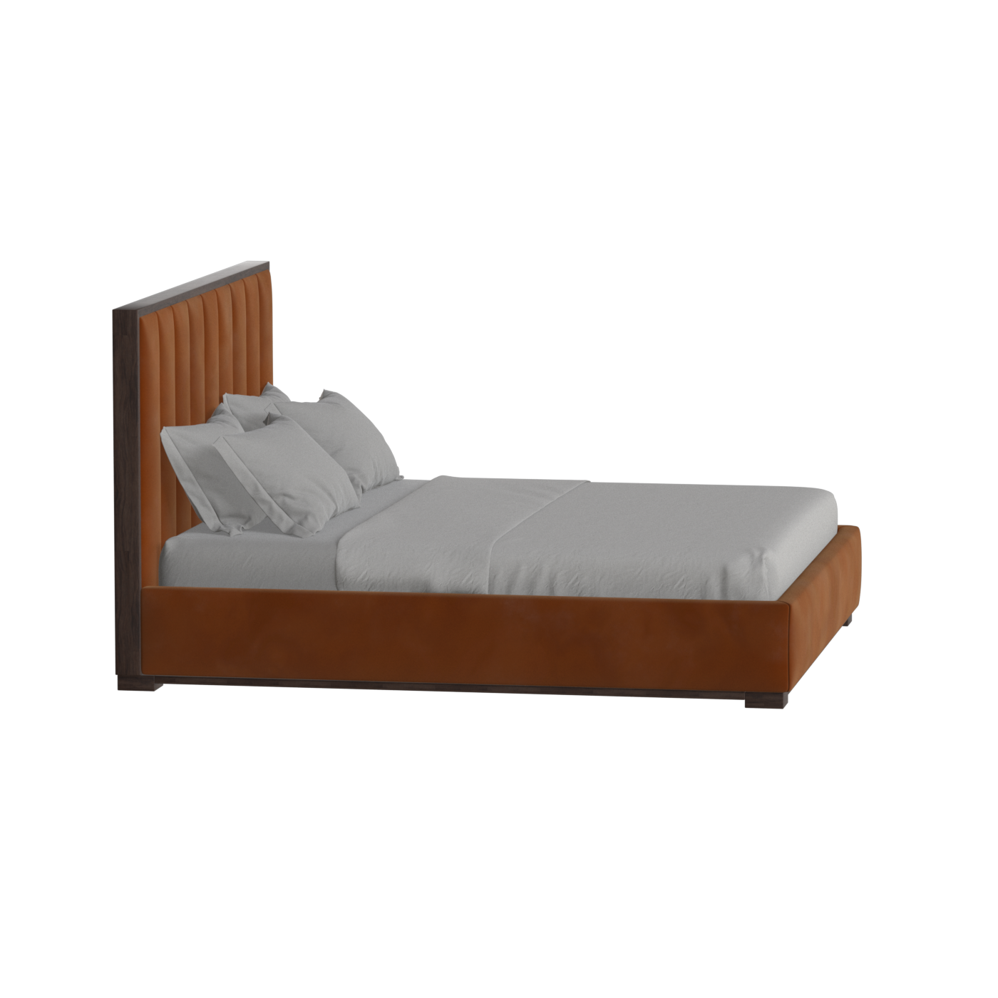 Ava Bed with Framed Vertical Headboard Panels