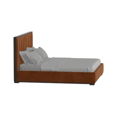 Ava Bed with Framed Vertical Headboard Panels