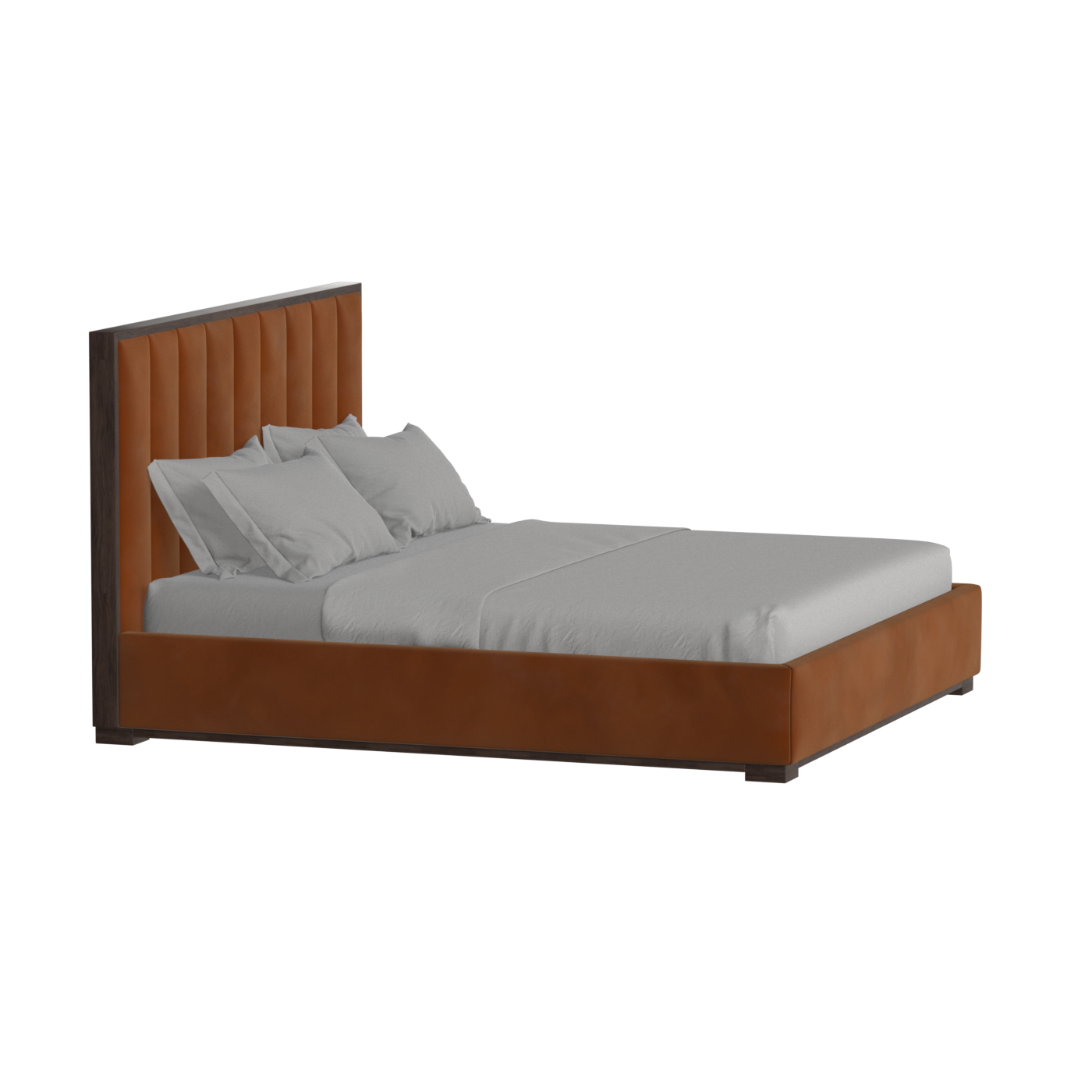 Ava Bed with Framed Vertical Headboard Panels