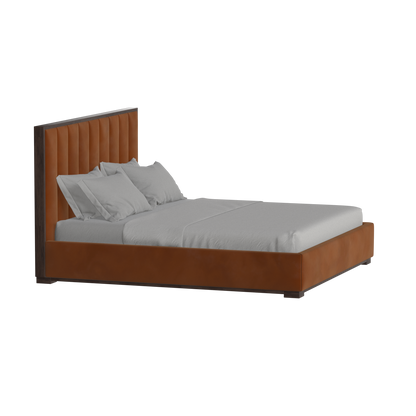 Ava Bed with Framed Vertical Headboard Panels