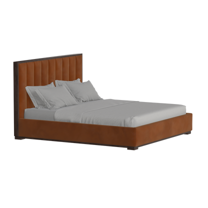 Ava Bed with Framed Vertical Headboard Panels