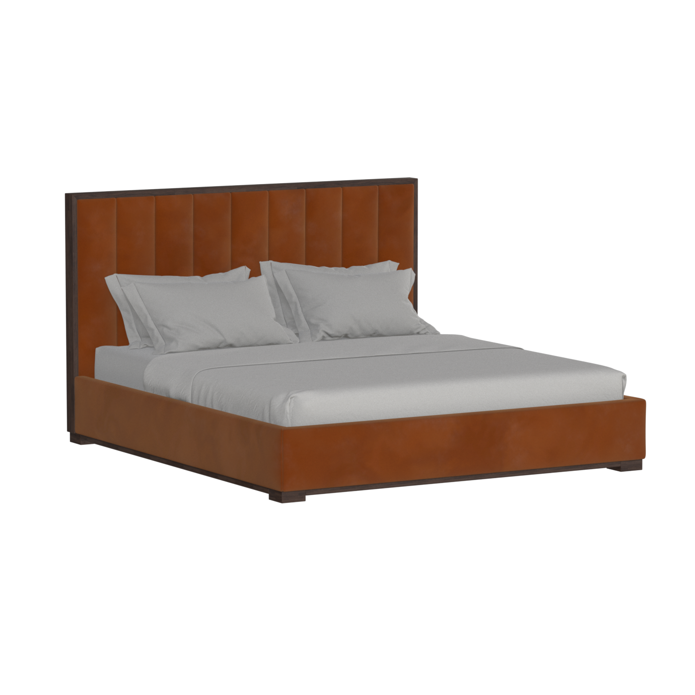 Ava Bed with Framed Vertical Headboard Panels