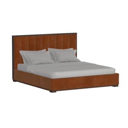 Ava Bed with Framed Vertical Headboard Panels