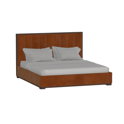 Ava Bed with Framed Vertical Headboard Panels