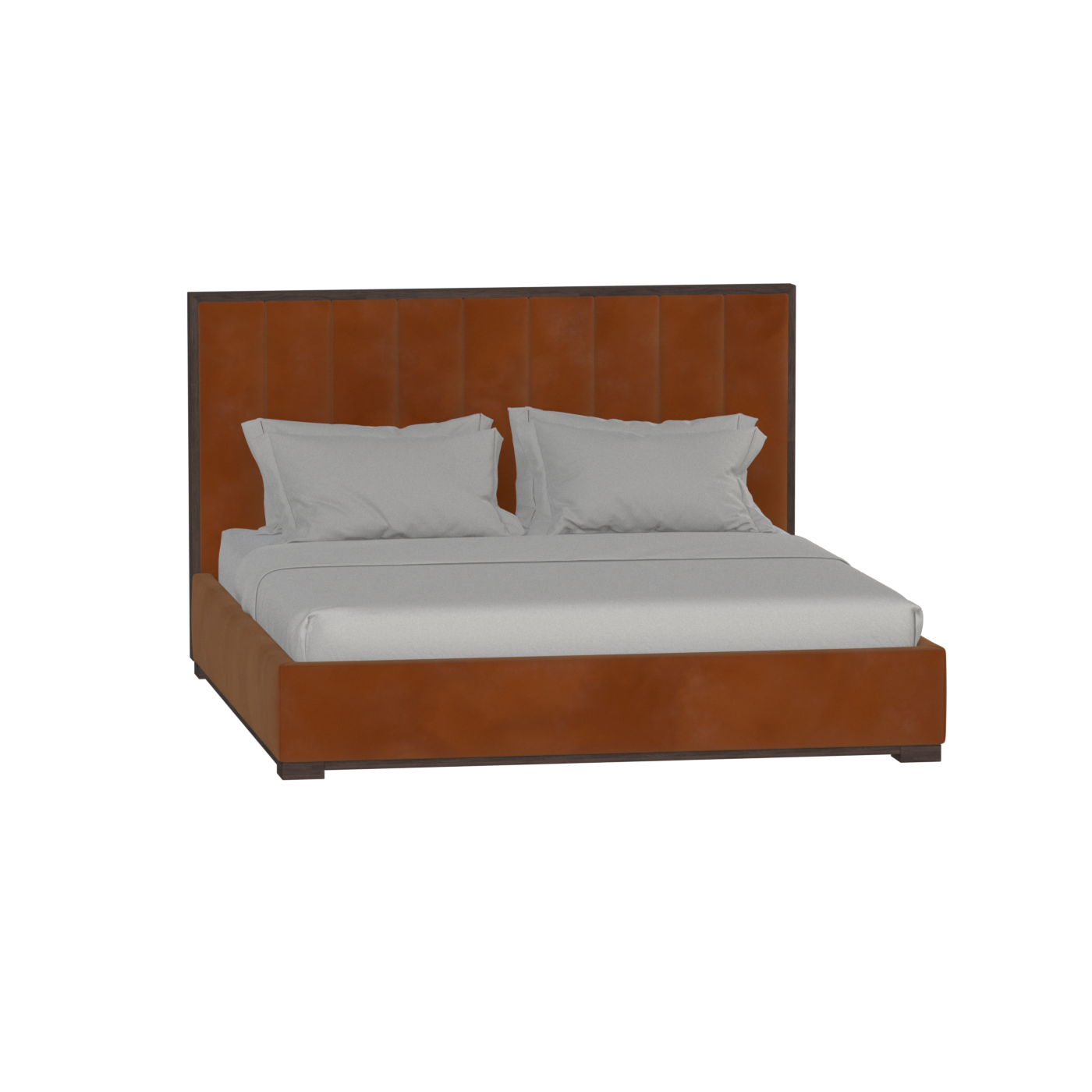 Ava Bed with Framed Vertical Headboard Panels