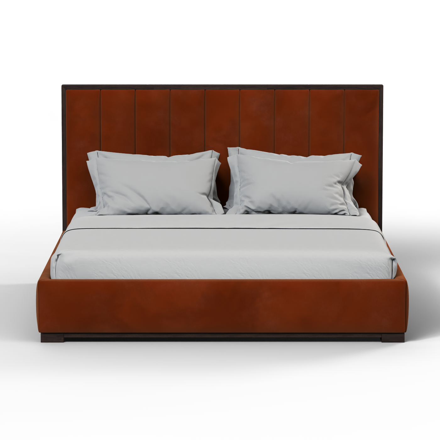 Ava Bed with Framed Vertical Headboard Panels