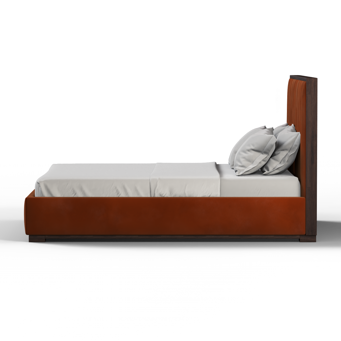 Ava Bed with Framed Vertical Headboard Panels