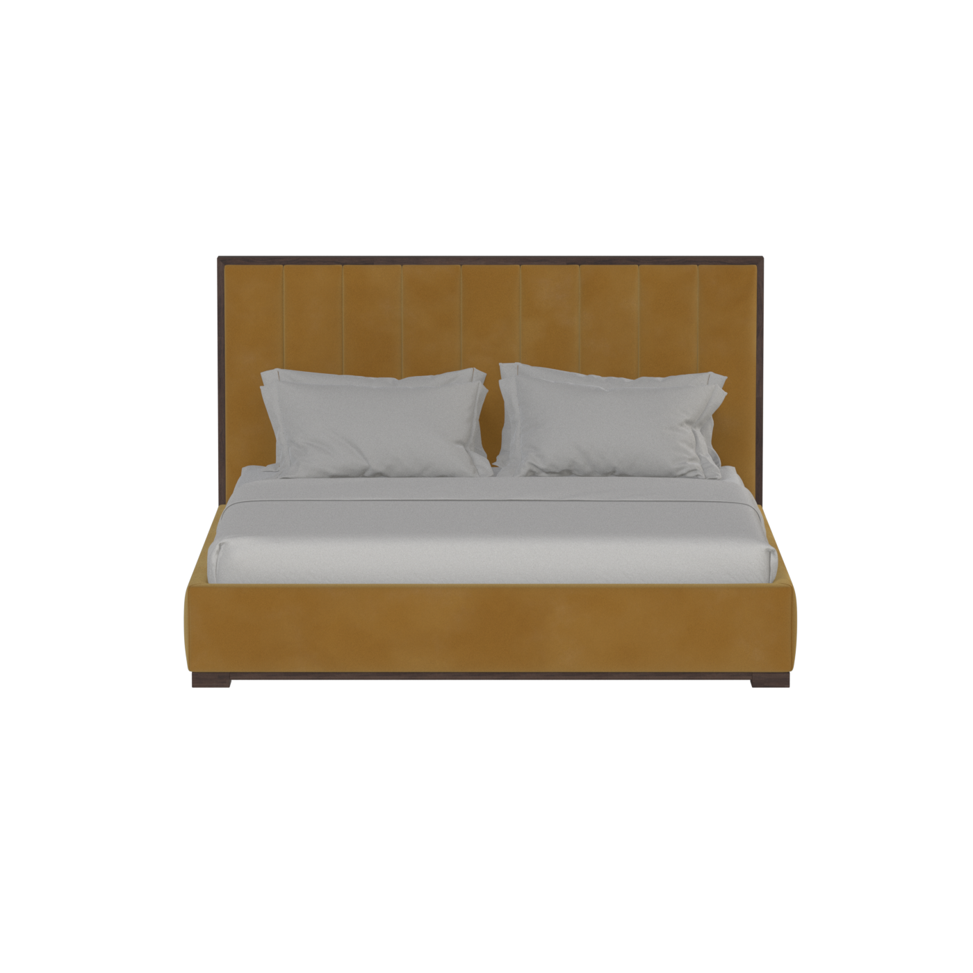 Ava Bed with Framed Vertical Headboard Panels