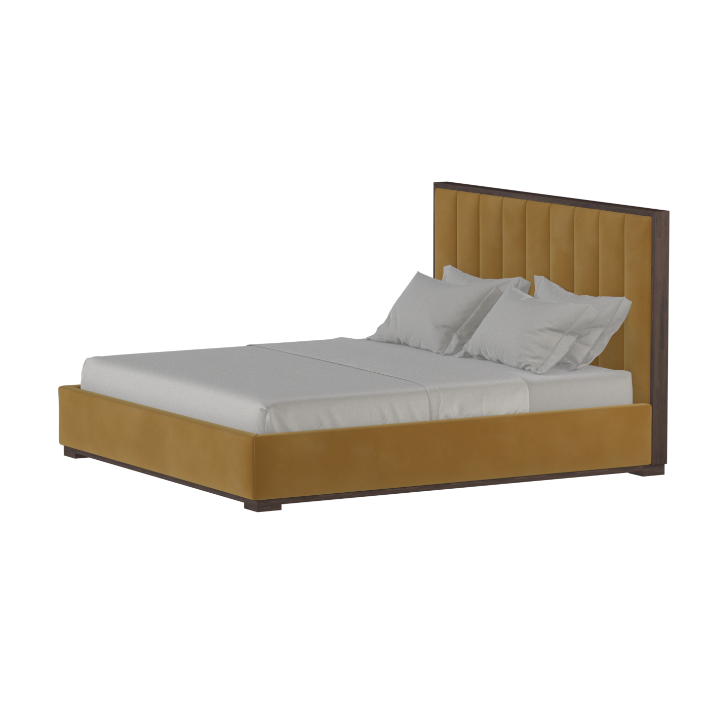 Ava Bed with Framed Vertical Headboard Panels