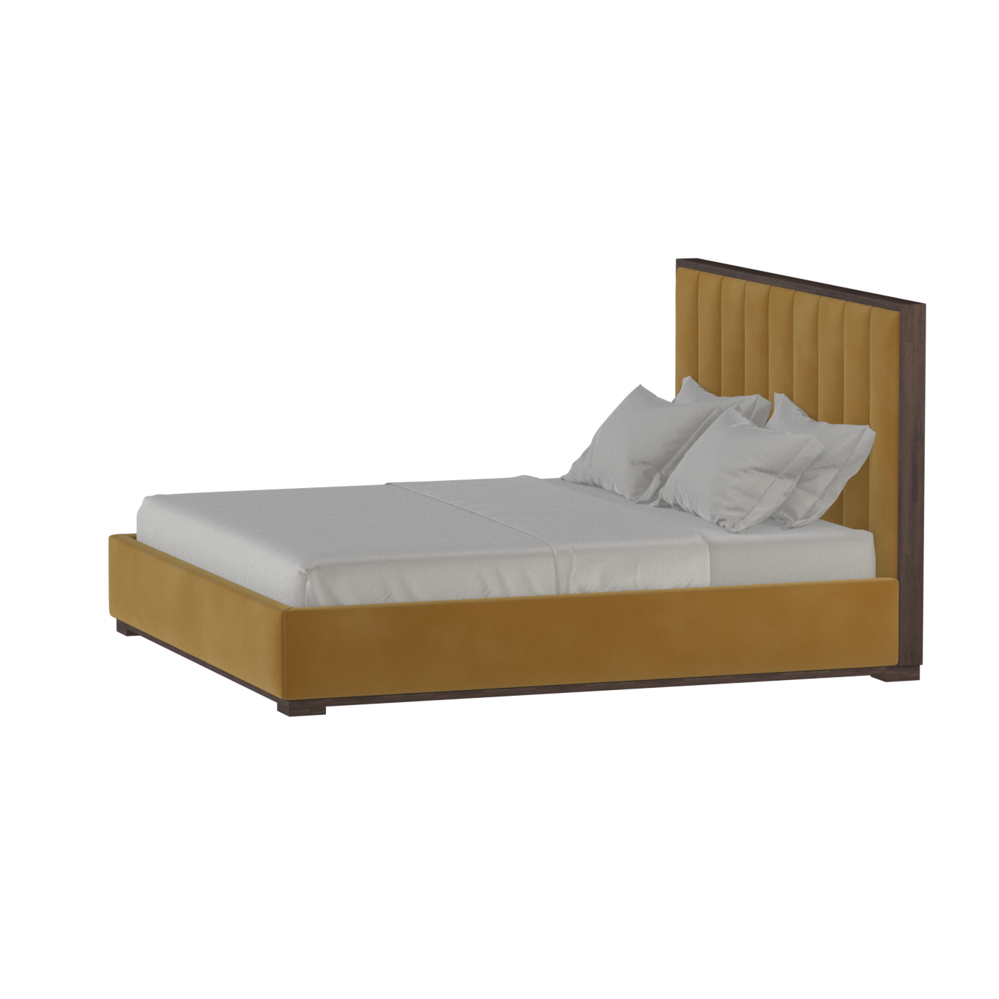 Ava Bed with Framed Vertical Headboard Panels