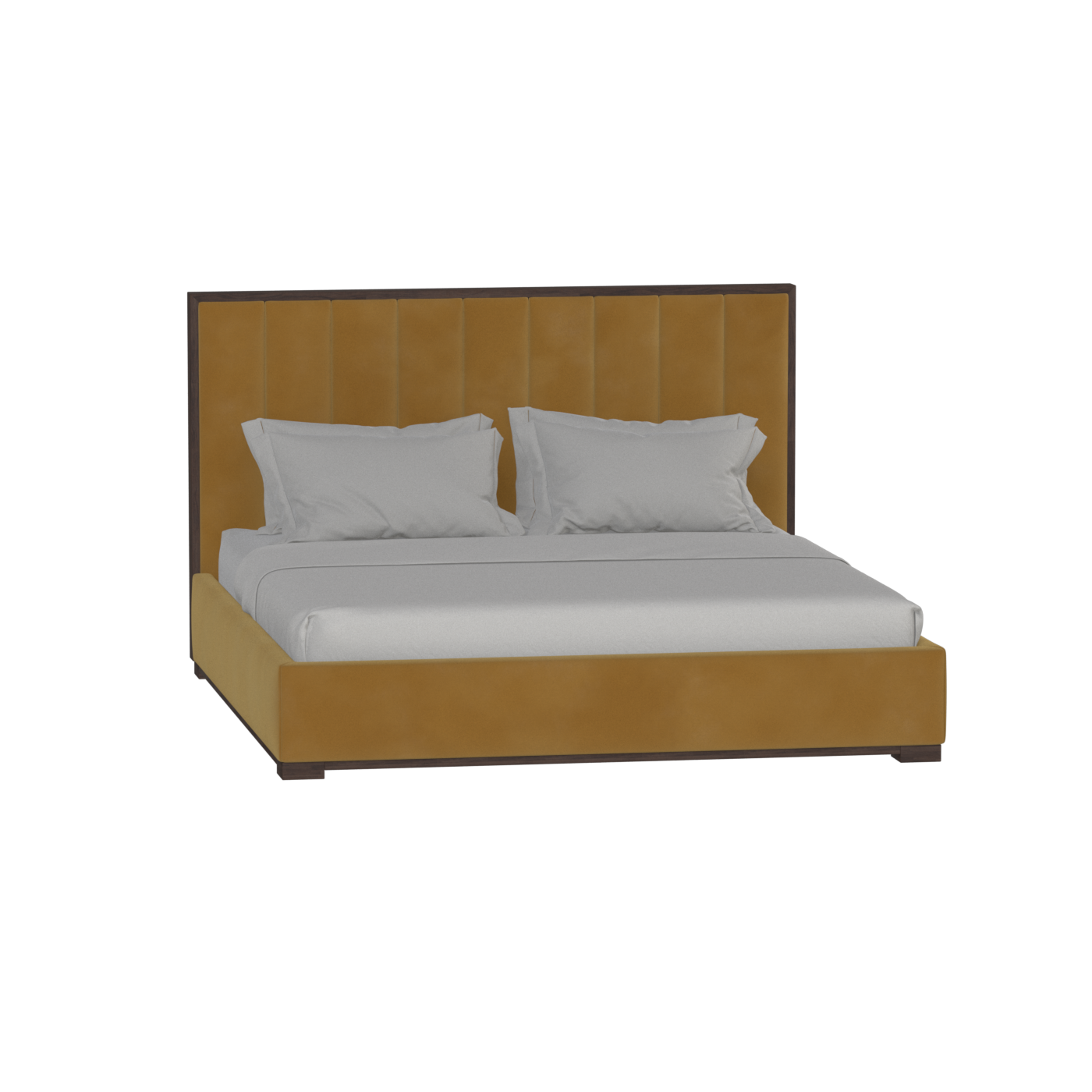 Ava Bed with Framed Vertical Headboard Panels