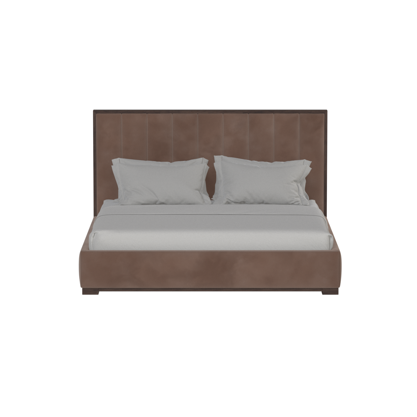 Ava Bed with Framed Vertical Headboard Panels