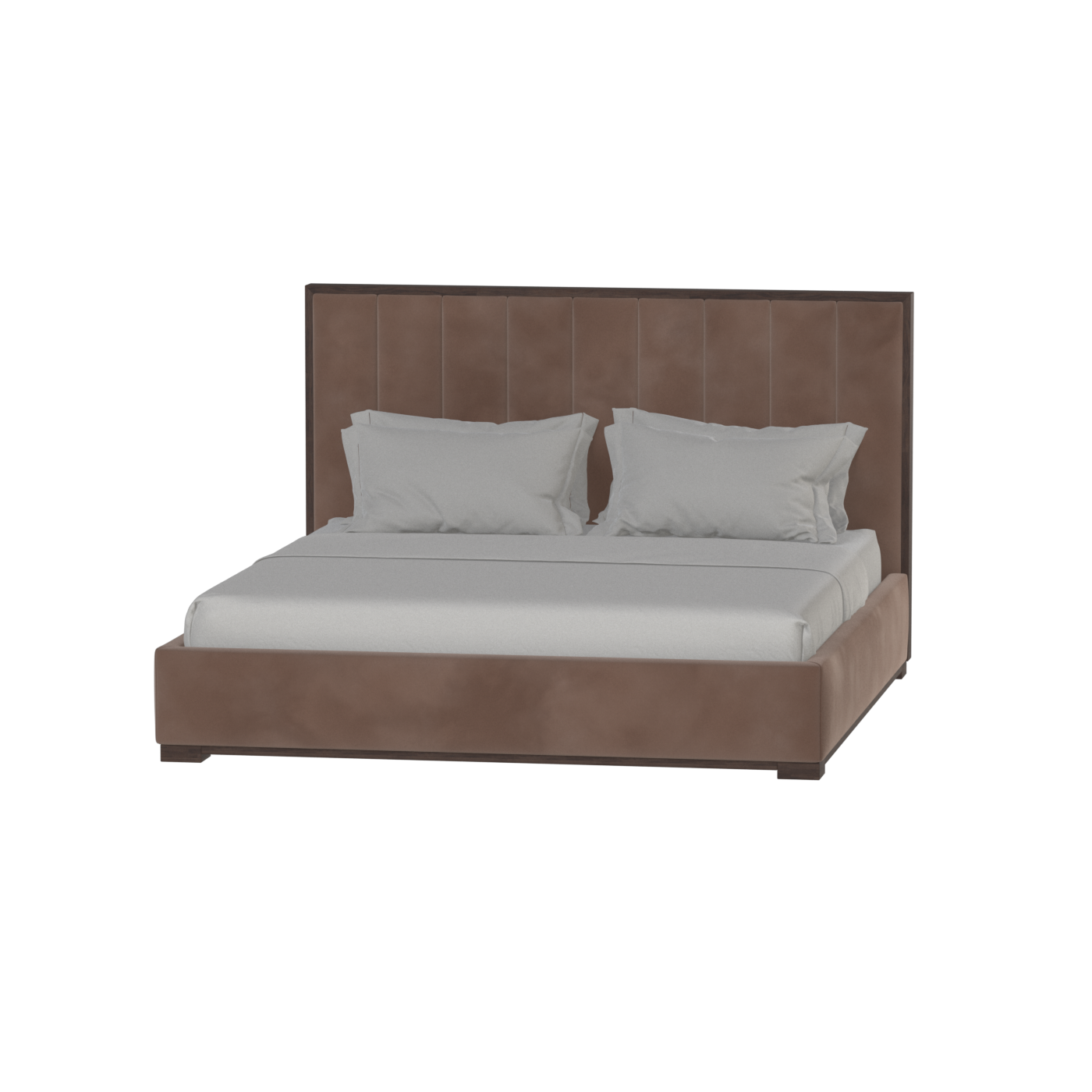 Ava Bed with Framed Vertical Headboard Panels