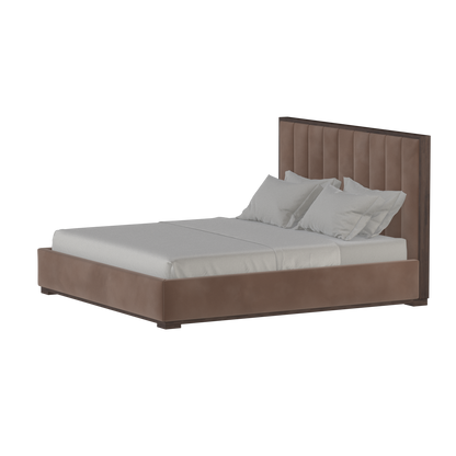 Ava Bed with Framed Vertical Headboard Panels