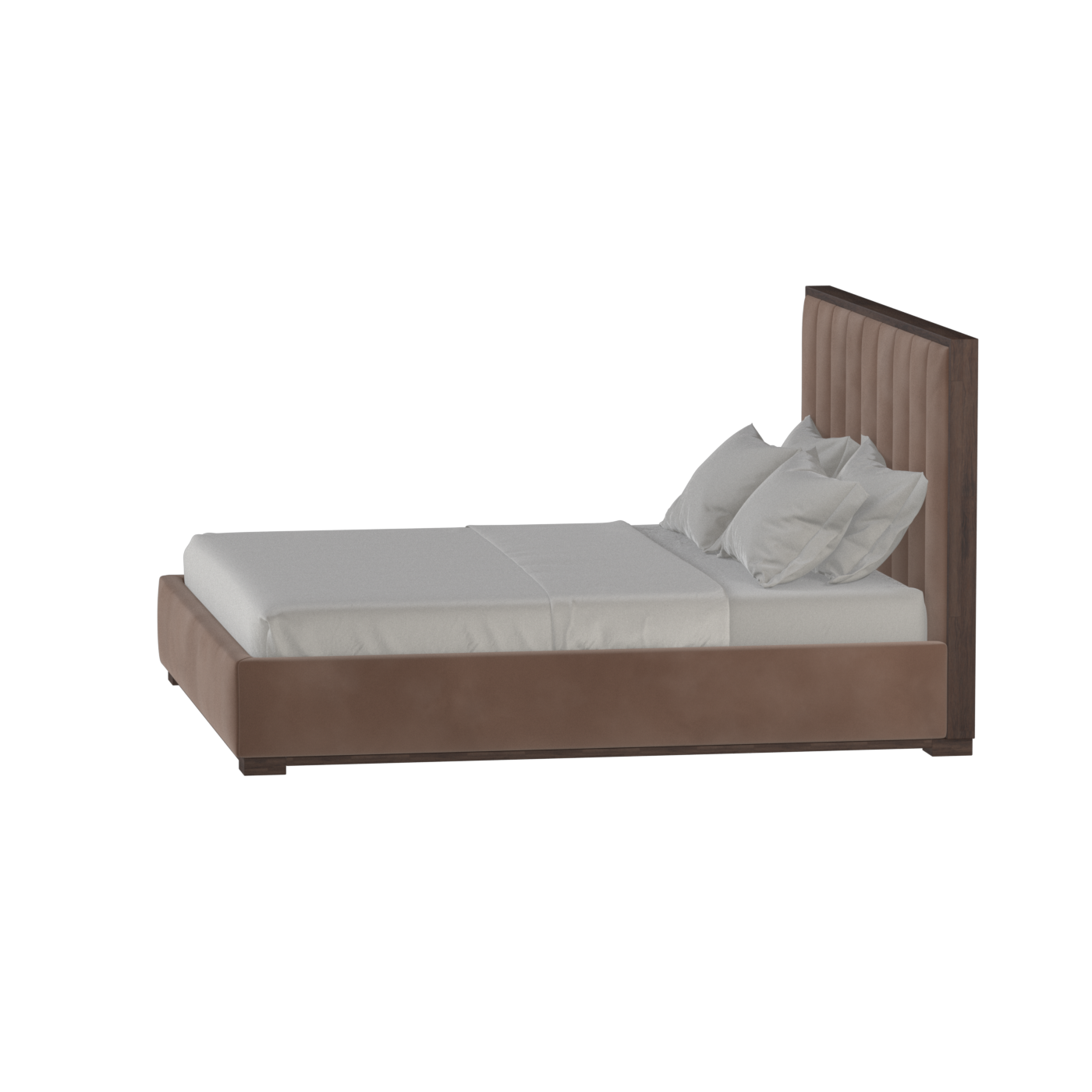 Ava Bed with Framed Vertical Headboard Panels