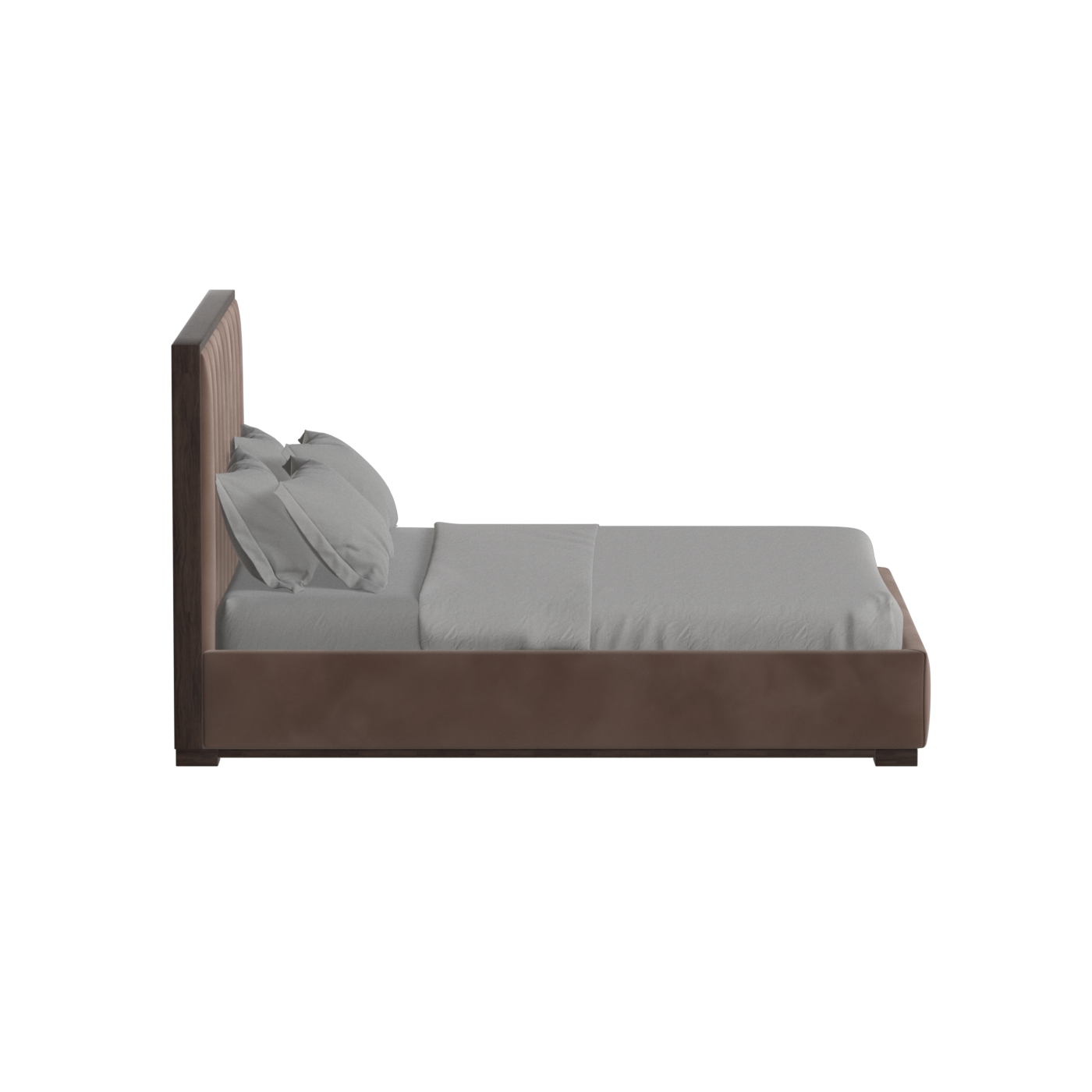 Ava Bed with Framed Vertical Headboard Panels