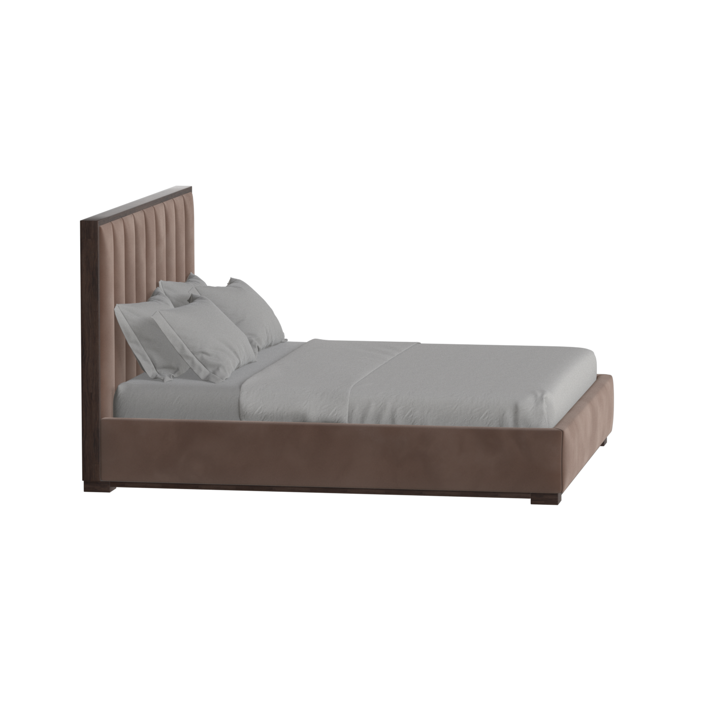 Ava Bed with Framed Vertical Headboard Panels