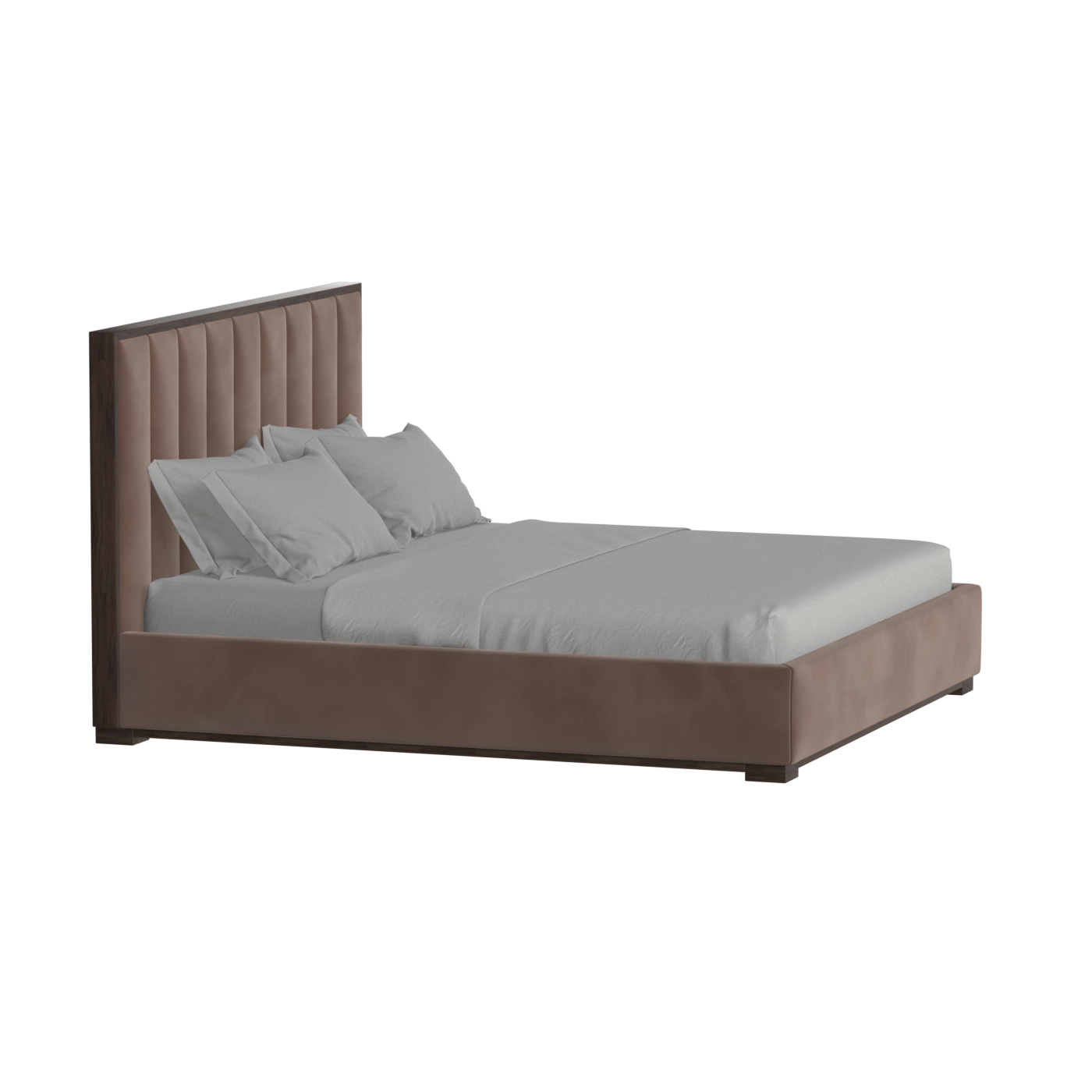 Ava Bed with Framed Vertical Headboard Panels