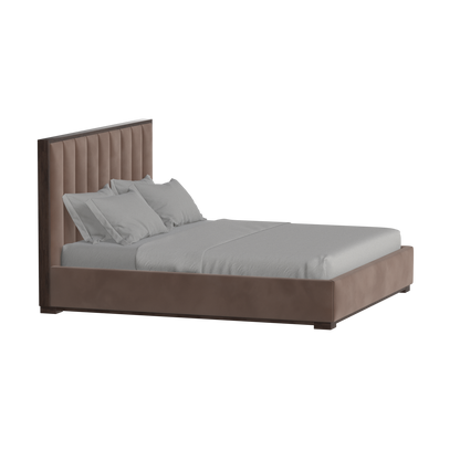 Ava Bed with Framed Vertical Headboard Panels