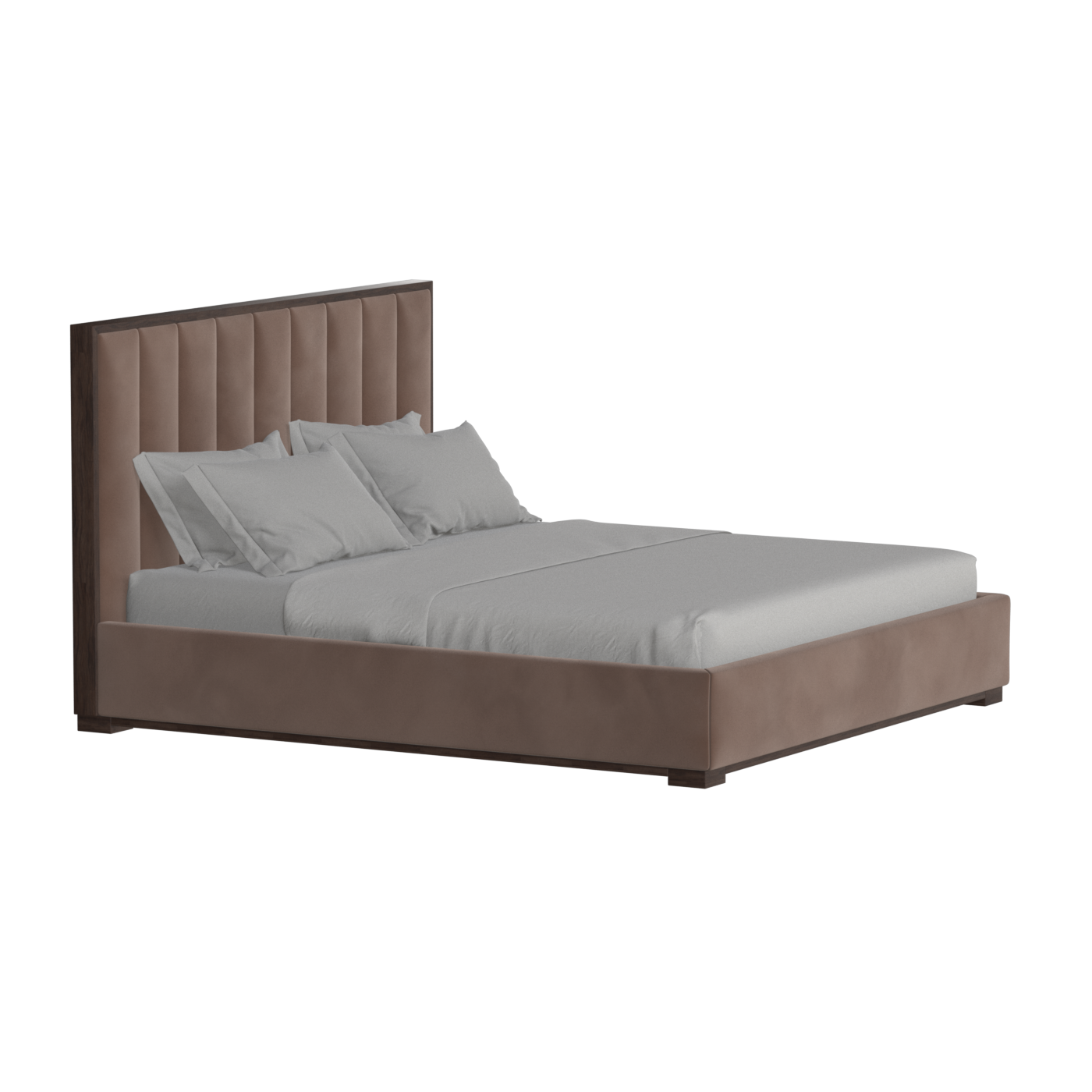 Ava Bed with Framed Vertical Headboard Panels