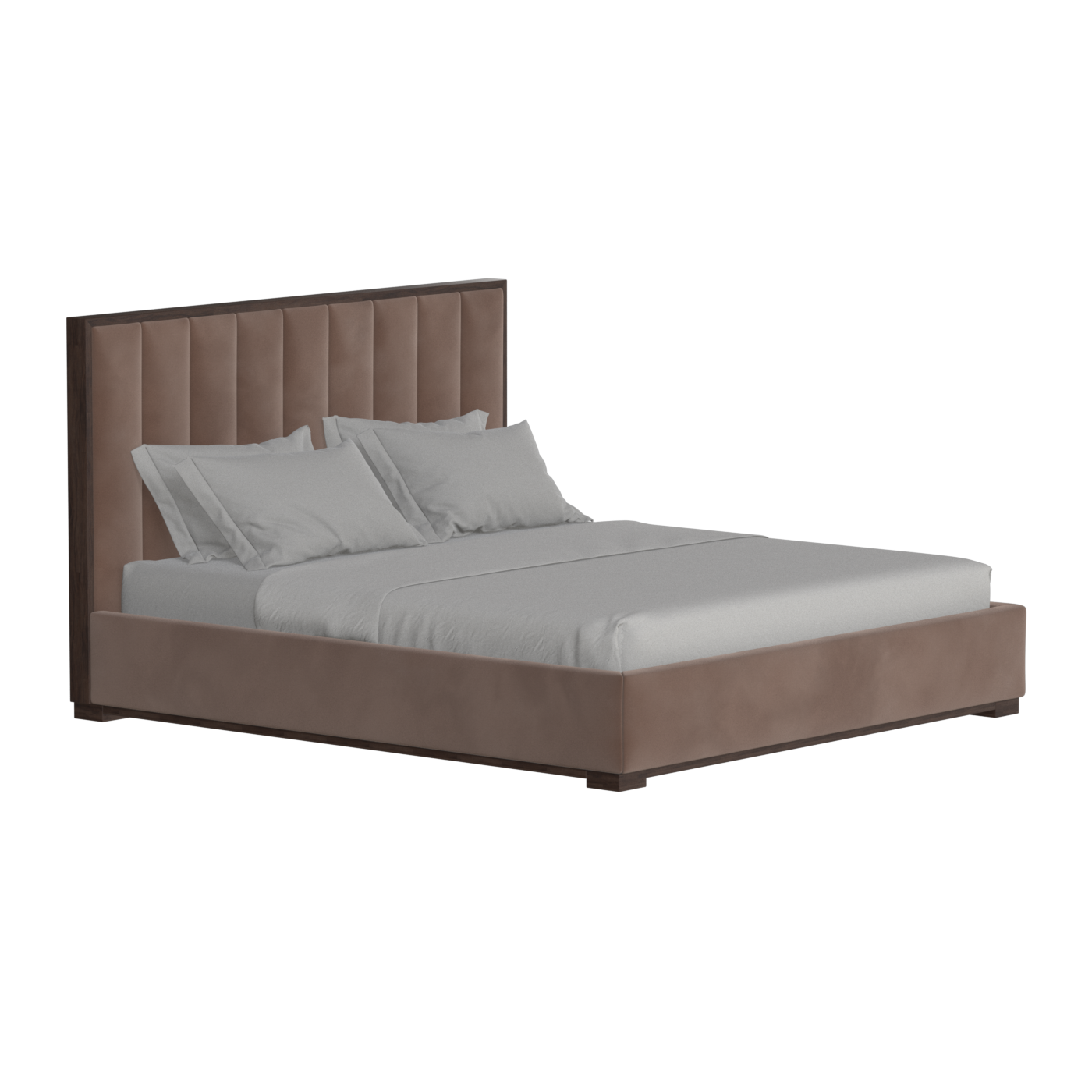 Ava Bed with Framed Vertical Headboard Panels