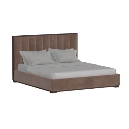 Ava Bed with Framed Vertical Headboard Panels