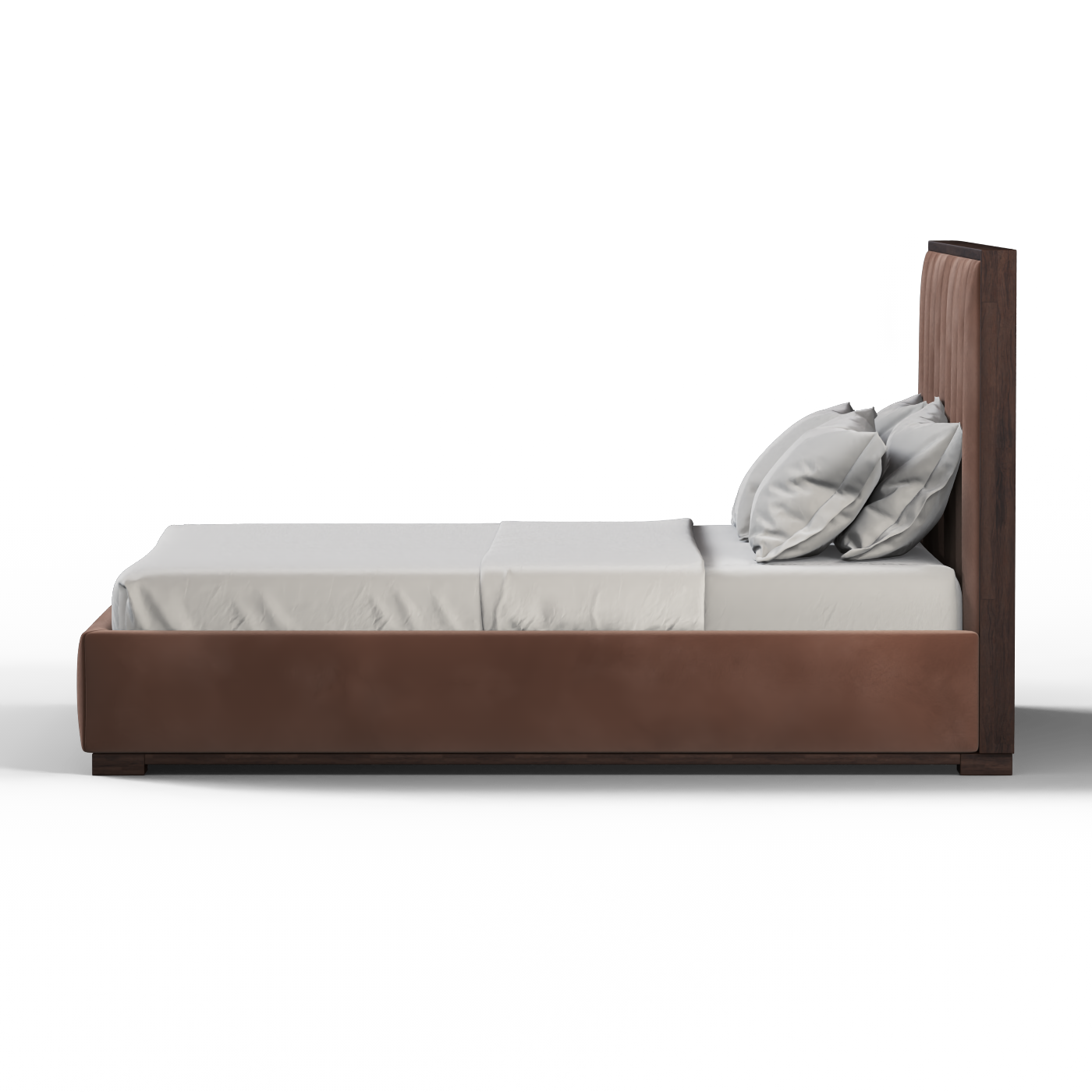 Ava Bed with Framed Vertical Headboard Panels