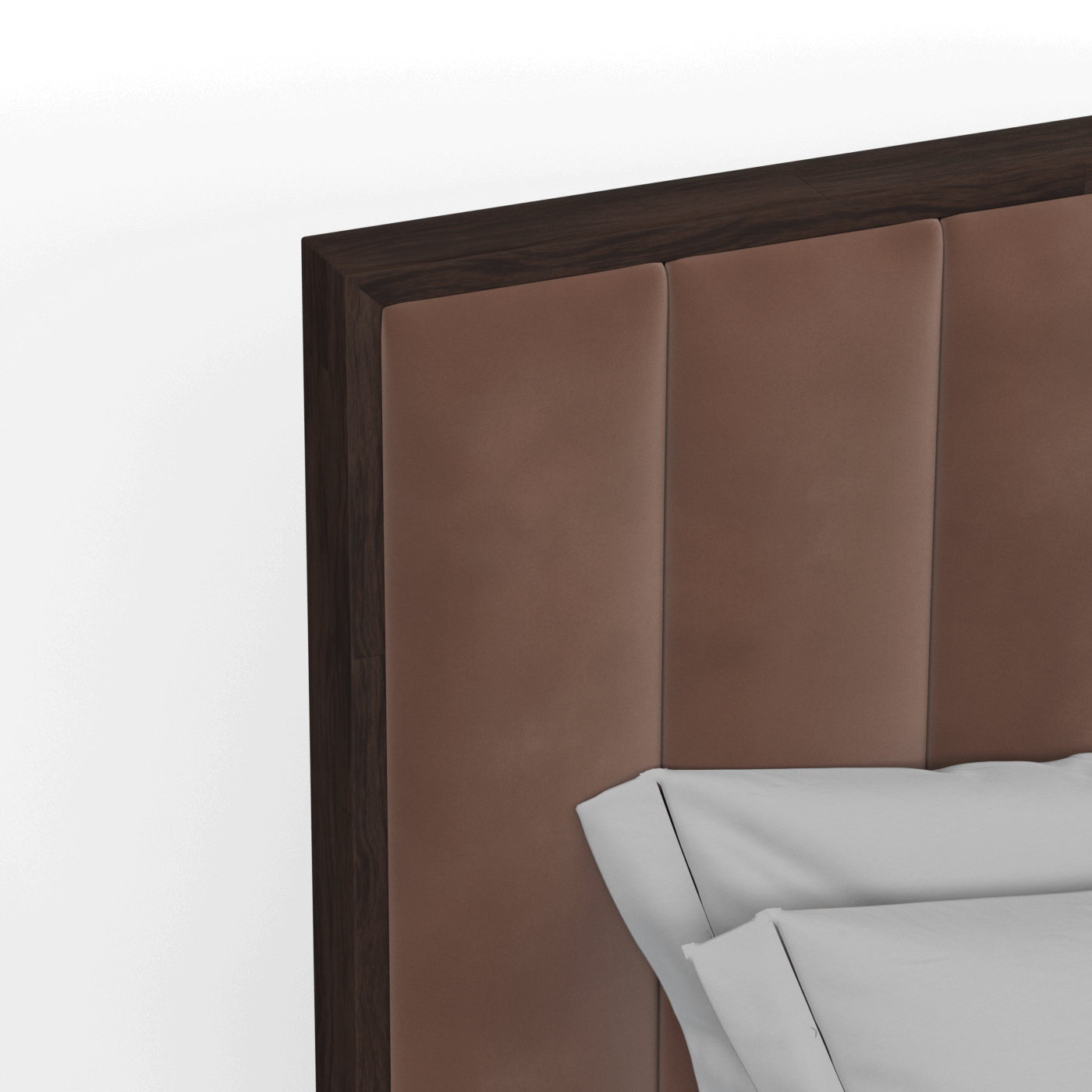 Ava Bed with Framed Vertical Headboard Panels