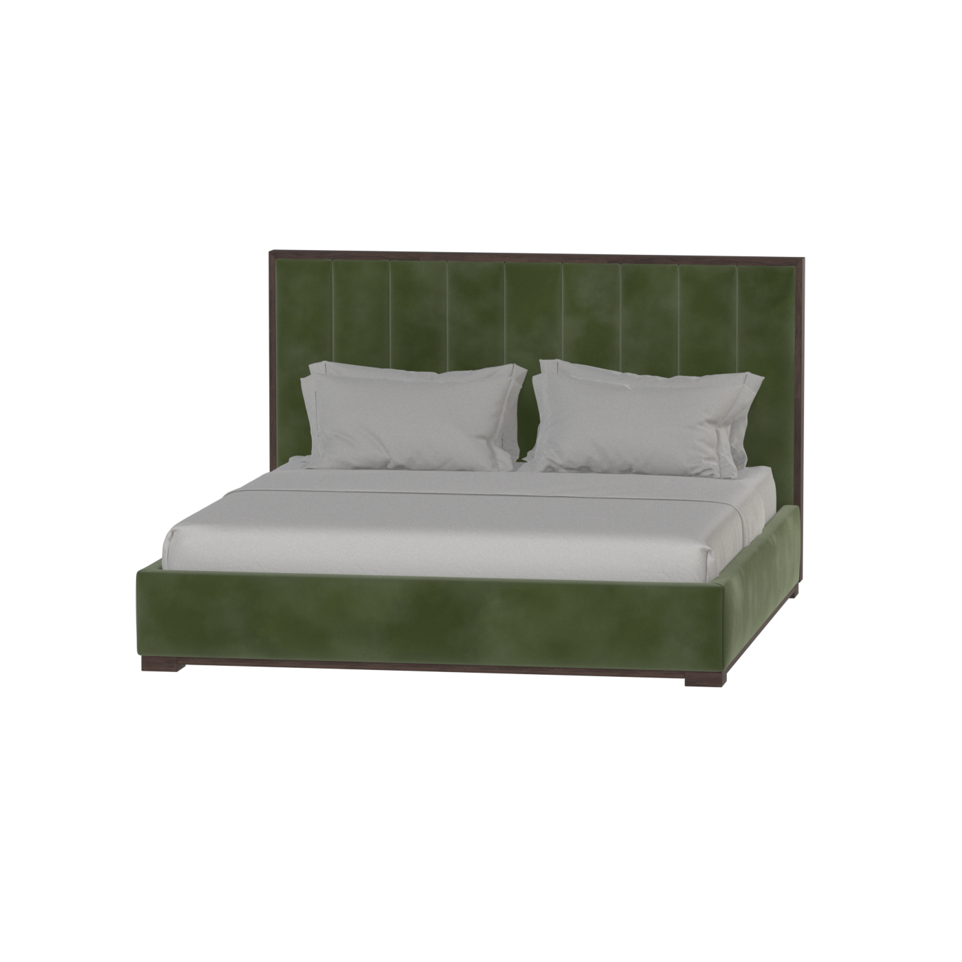 Ava Bed with Framed Vertical Headboard Panels