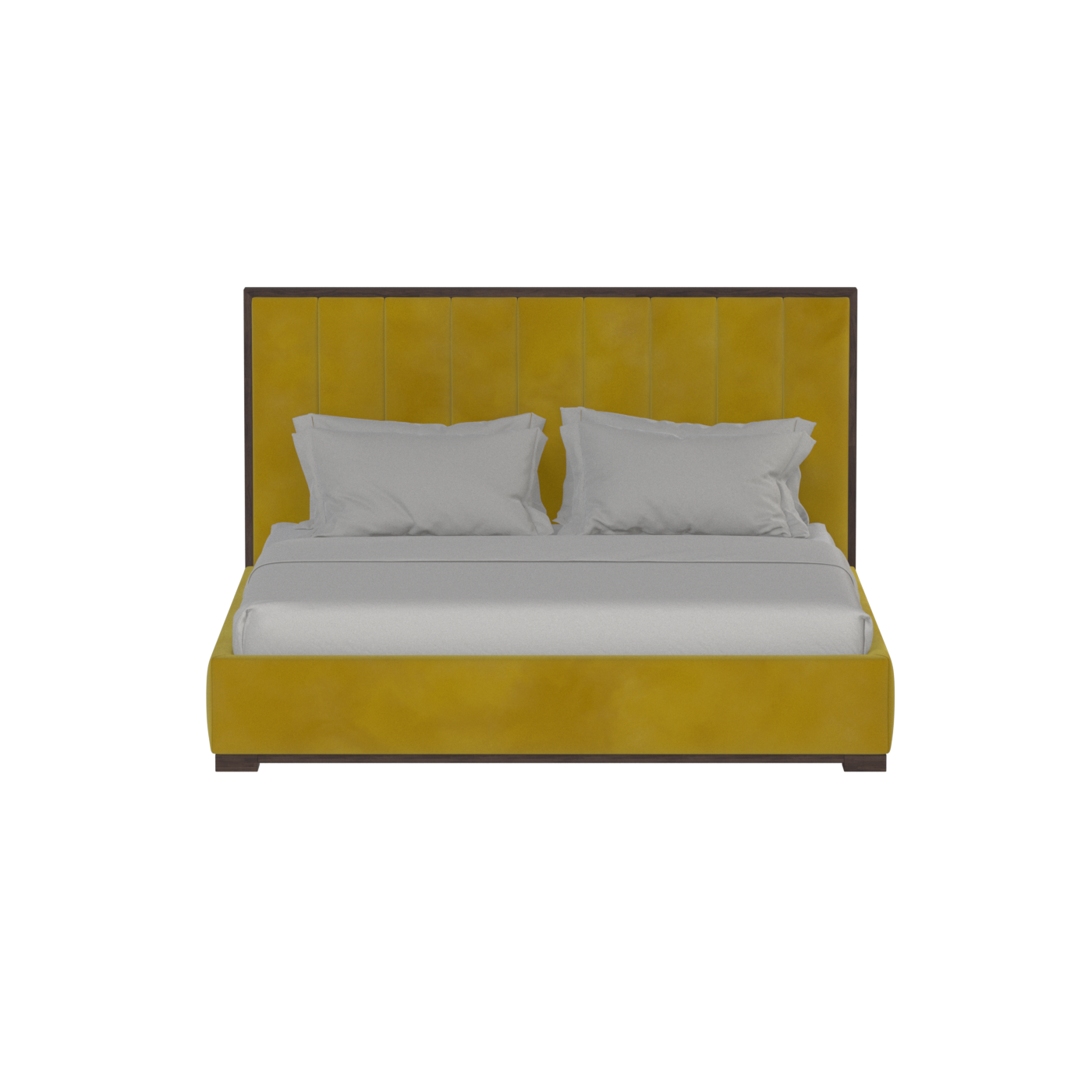 Ava Bed with Framed Vertical Headboard Panels