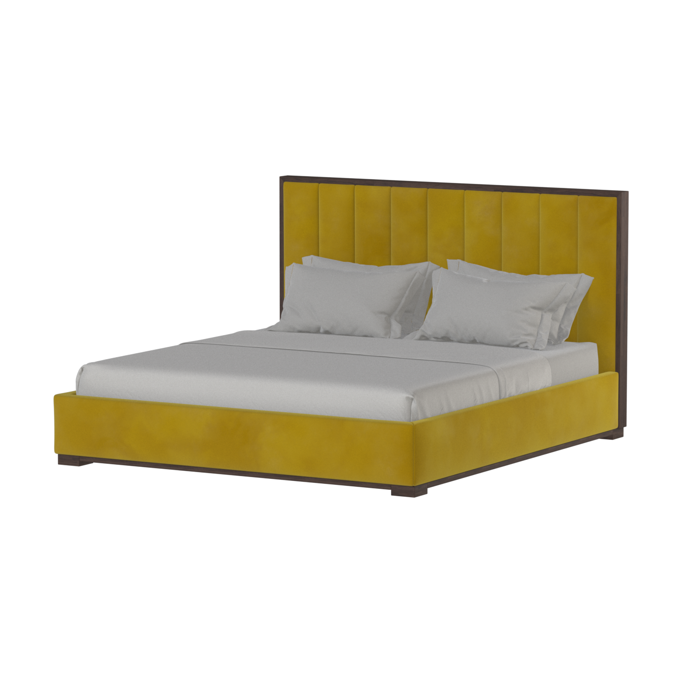 Ava Bed with Framed Vertical Headboard Panels